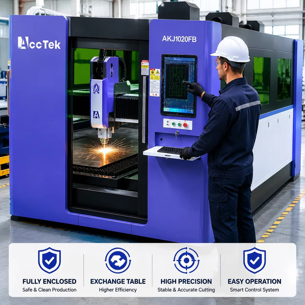 Industrial Laser Enclosure - آلة قطع بالليزر الليفي مع غلاف