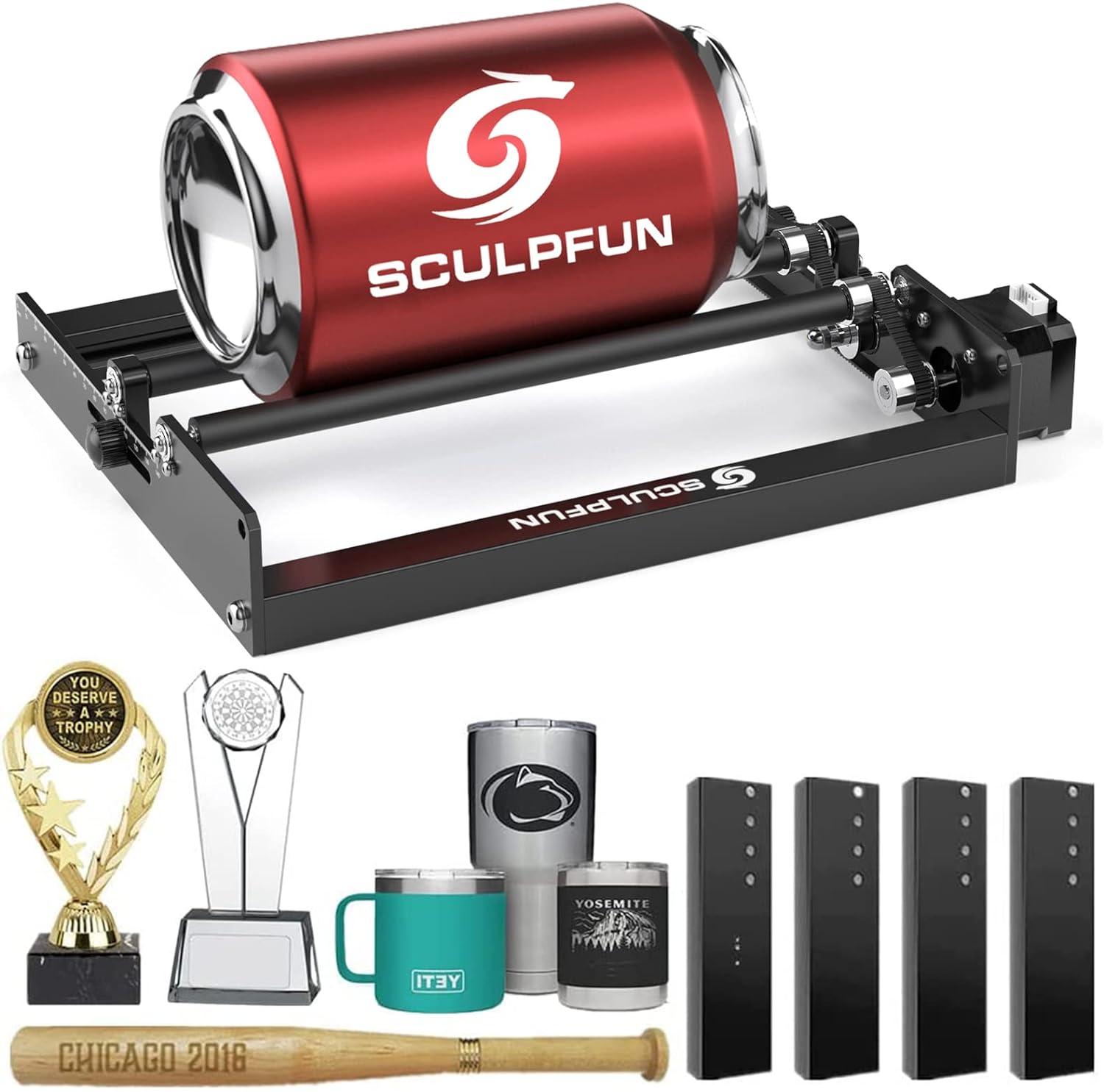 Rotary Axis Laser Engraver - SCULPFUN بكرة دوارة بالليزر حفارة بالليزر
