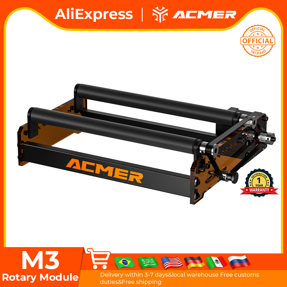 Rotary Axis Laser Engraver - أسطوانة ليزر دوارة ACMER M3 360