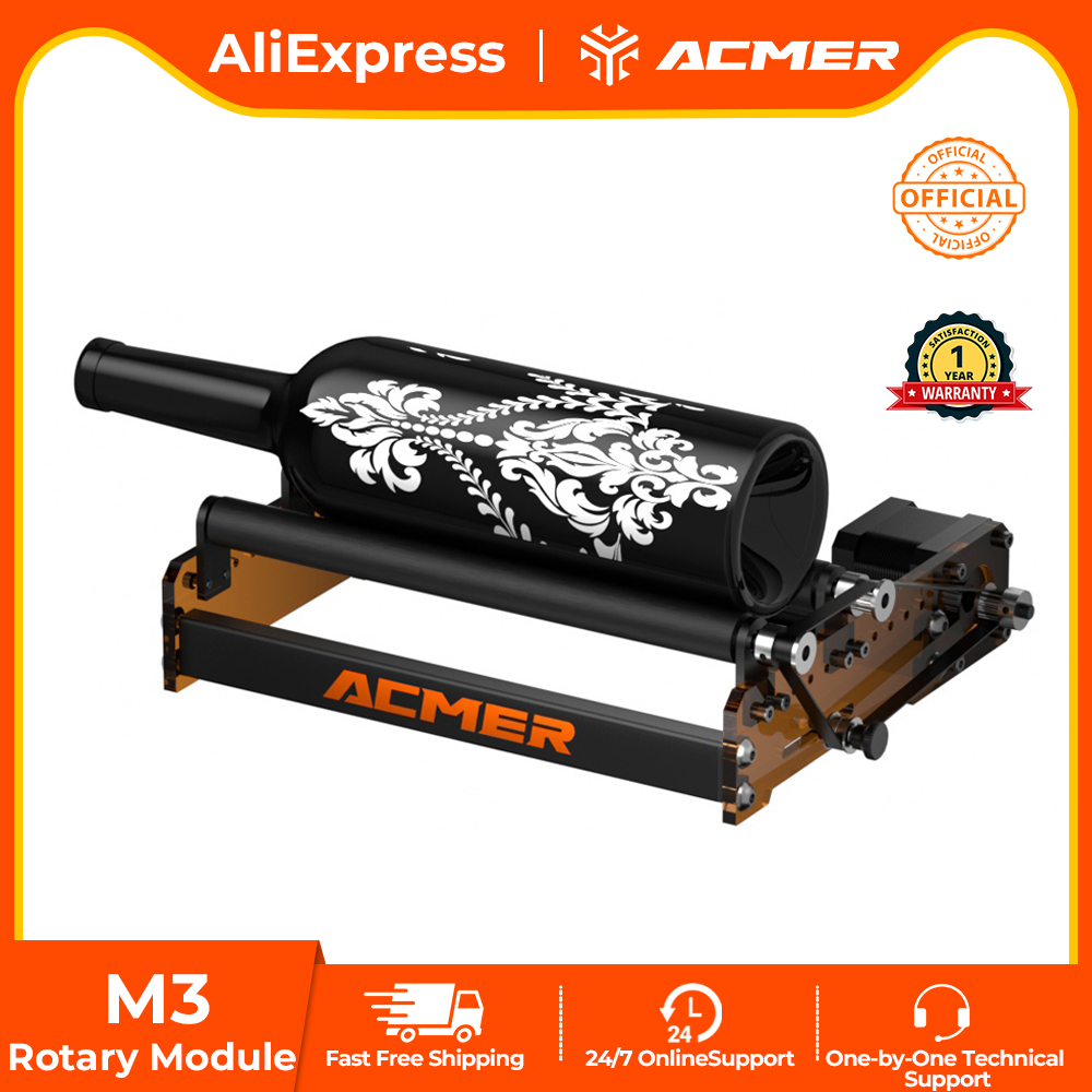 Rotary Axis Laser Engraver - أسطوانة ليزر دوارة ACMER M3 360