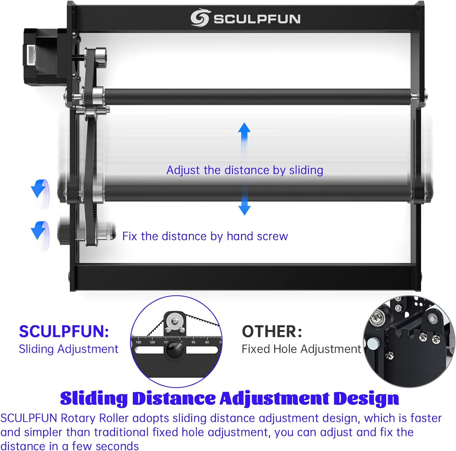 SCULPFUN بكرة دوارة بالليزر حف - مراجعة Rotary Axis Laser Engraver وسعره