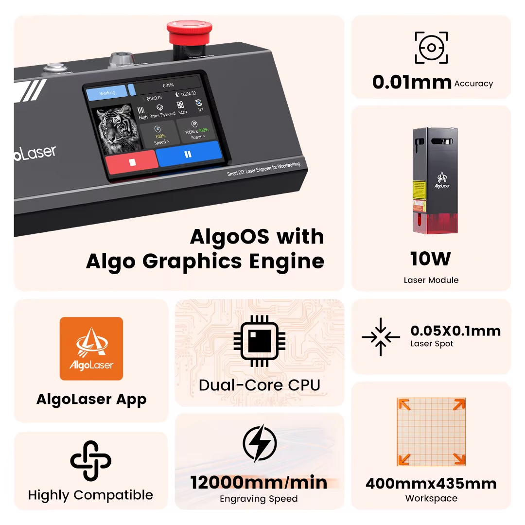 Algolaser لتقوم بها بنفسك الجد - مراجعة Industrial Acrylic Laser Cutter وسعره