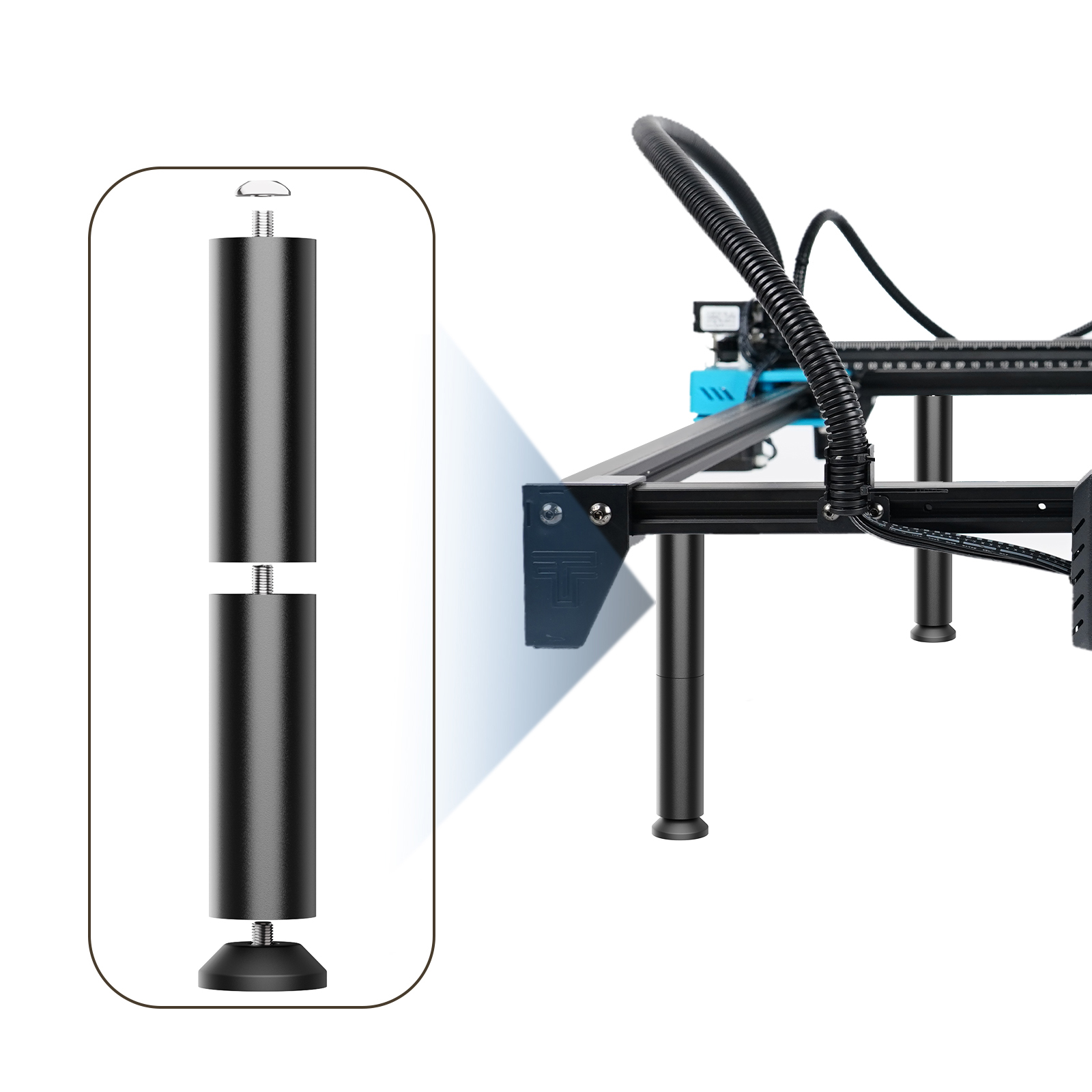طقم رفع ارتفاع 150 مم لجهاز ال - مراجعة Rotary Axis Laser Engraver وسعره