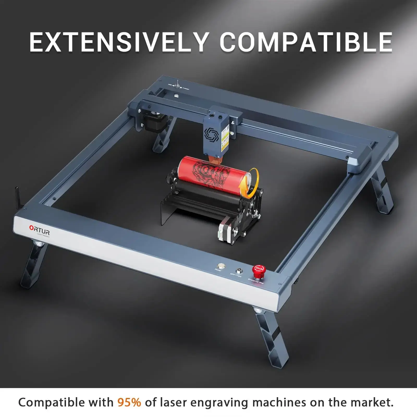 أجزاء أدوات الأسطوانة الدوارة  - مراجعة Rotary Axis Laser Engraver وسعره