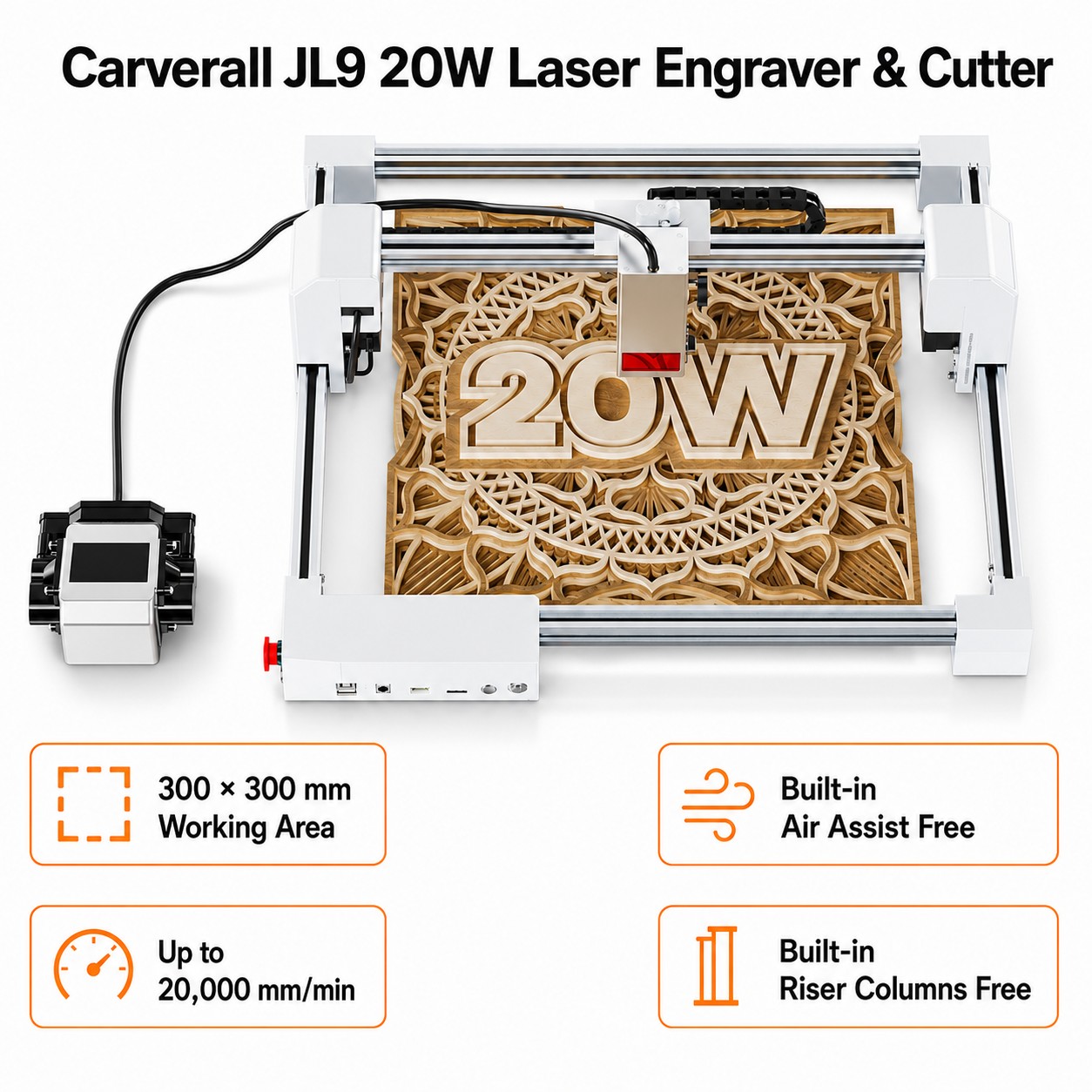 آلة النقش والقطع بالليزر كارفي - مراجعة Industrial Acrylic Laser Cutter وسعره