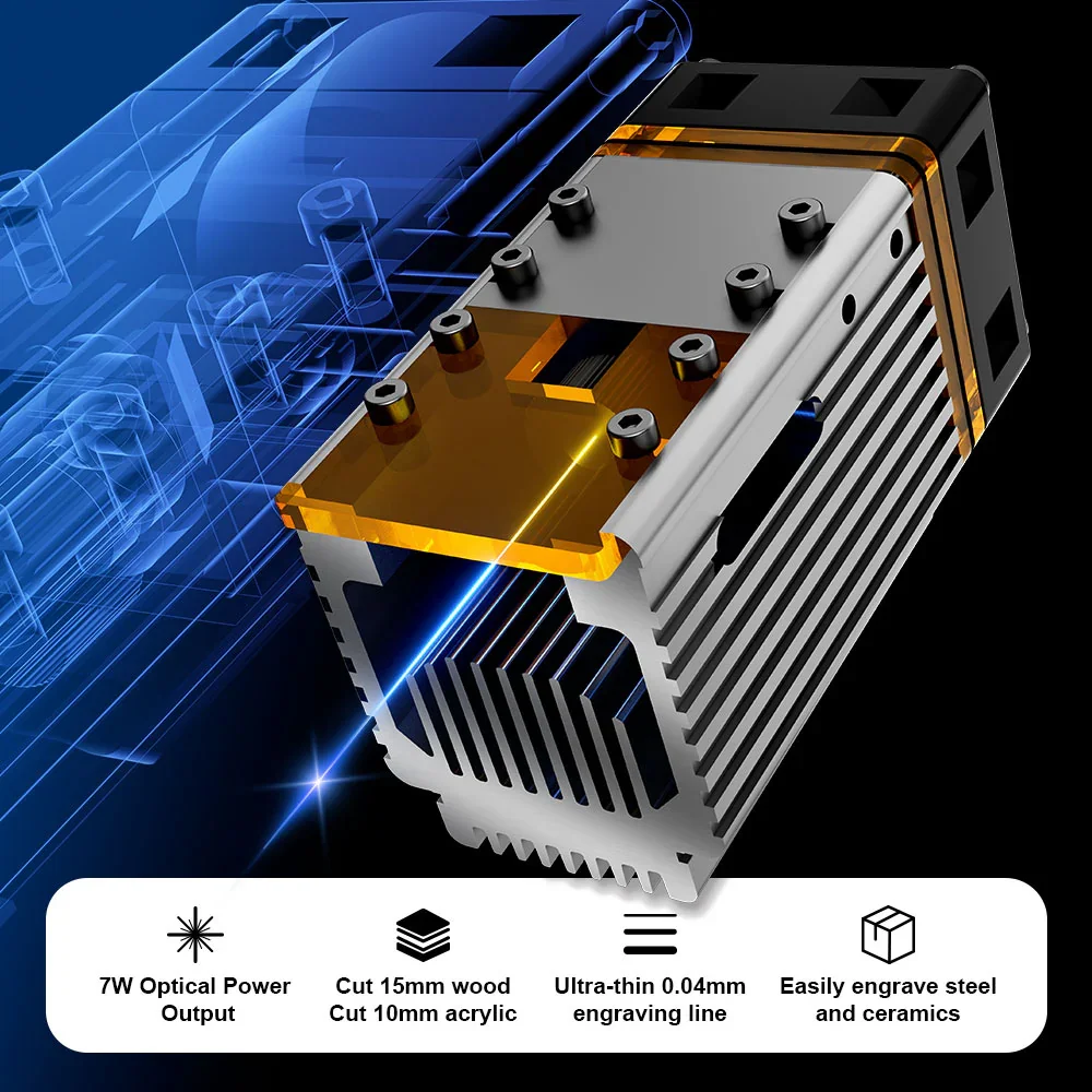 وحدة نقش وقطع بالليزر NEJE 7W  - مراجعة Industrial Laser Diode وسعره